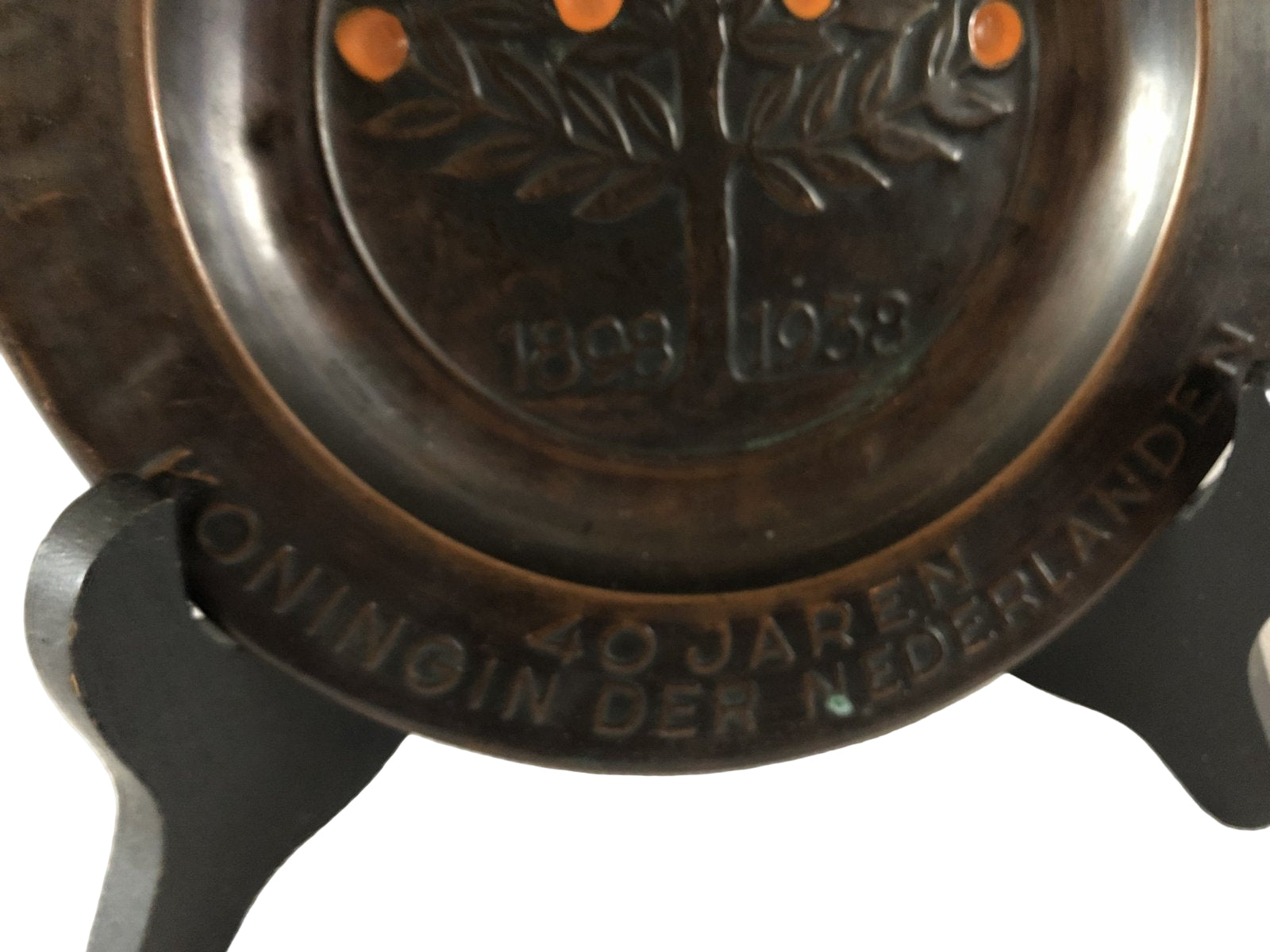 Metalen bordje Wilhelmina Koningin der Nederlanden