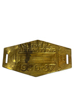 Dutch bicycle tax plate from 1936–1937