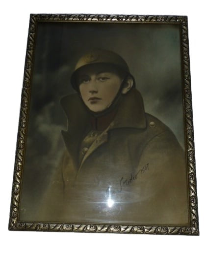 Ingelijst portret Belgische soldaat  1937
