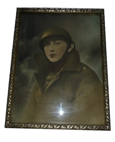 Ingelijst portret Belgische soldaat  1937