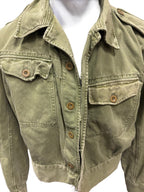 Brits legerwerkjack groen denim jaren 50