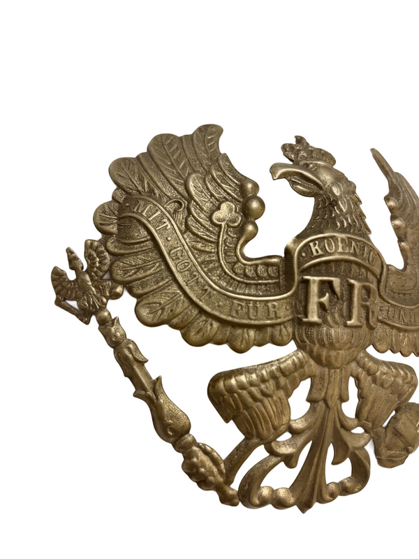 Pruisische manschappen helmplaat zilverkleurig hover image