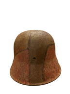 Camouflage German M16/M17 Stahlhelm WW1 with bullet impact