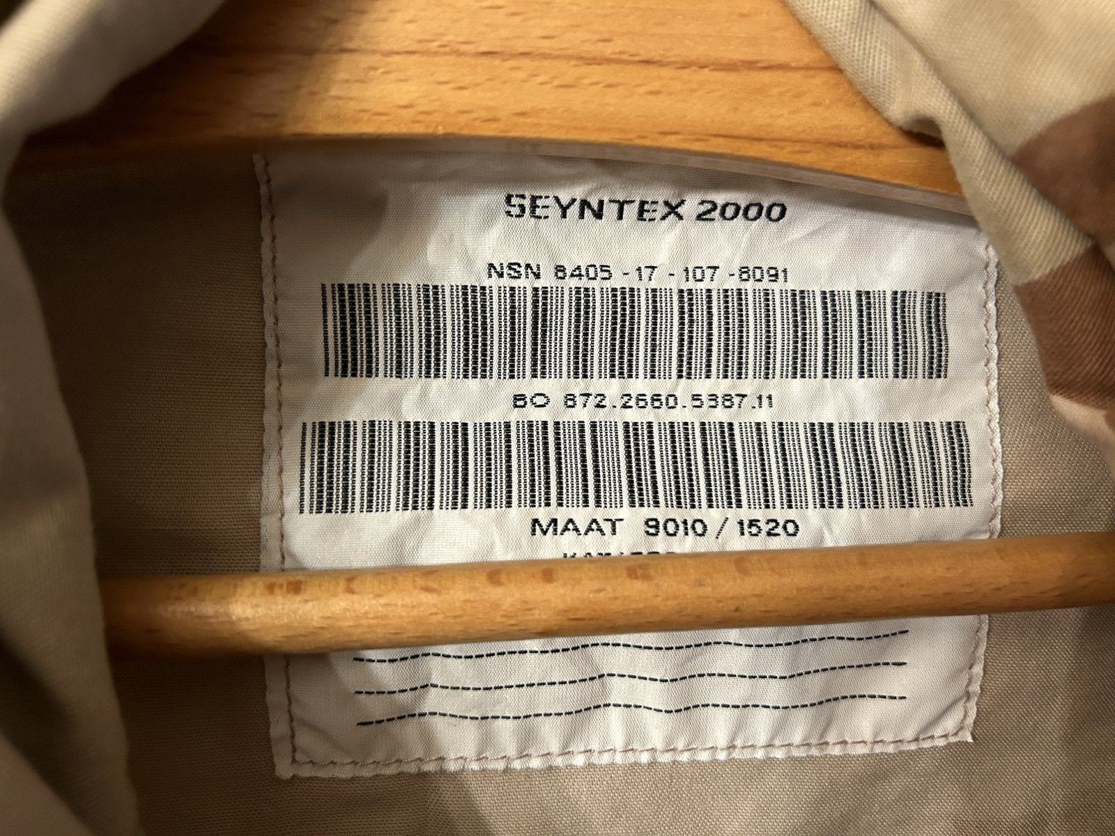 KL Parka Desert camouflage maat 9010/1520