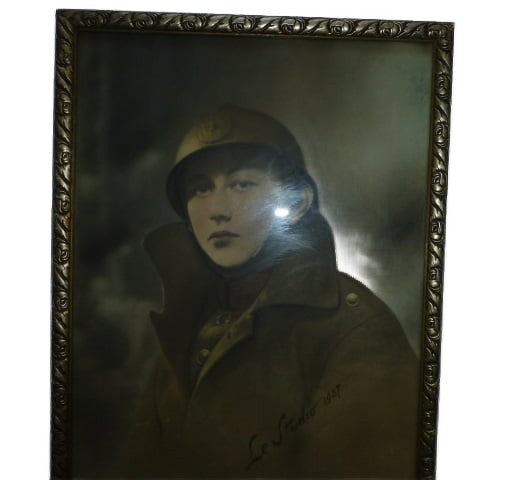 Ingelijst portret Belgische soldaat  1937