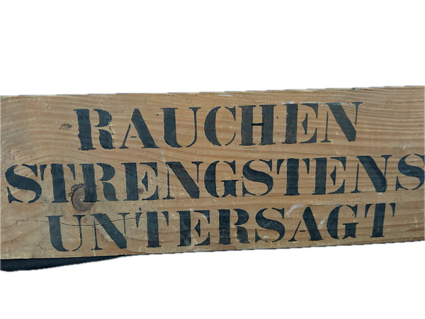 Houten waarschuwingsbord hover image