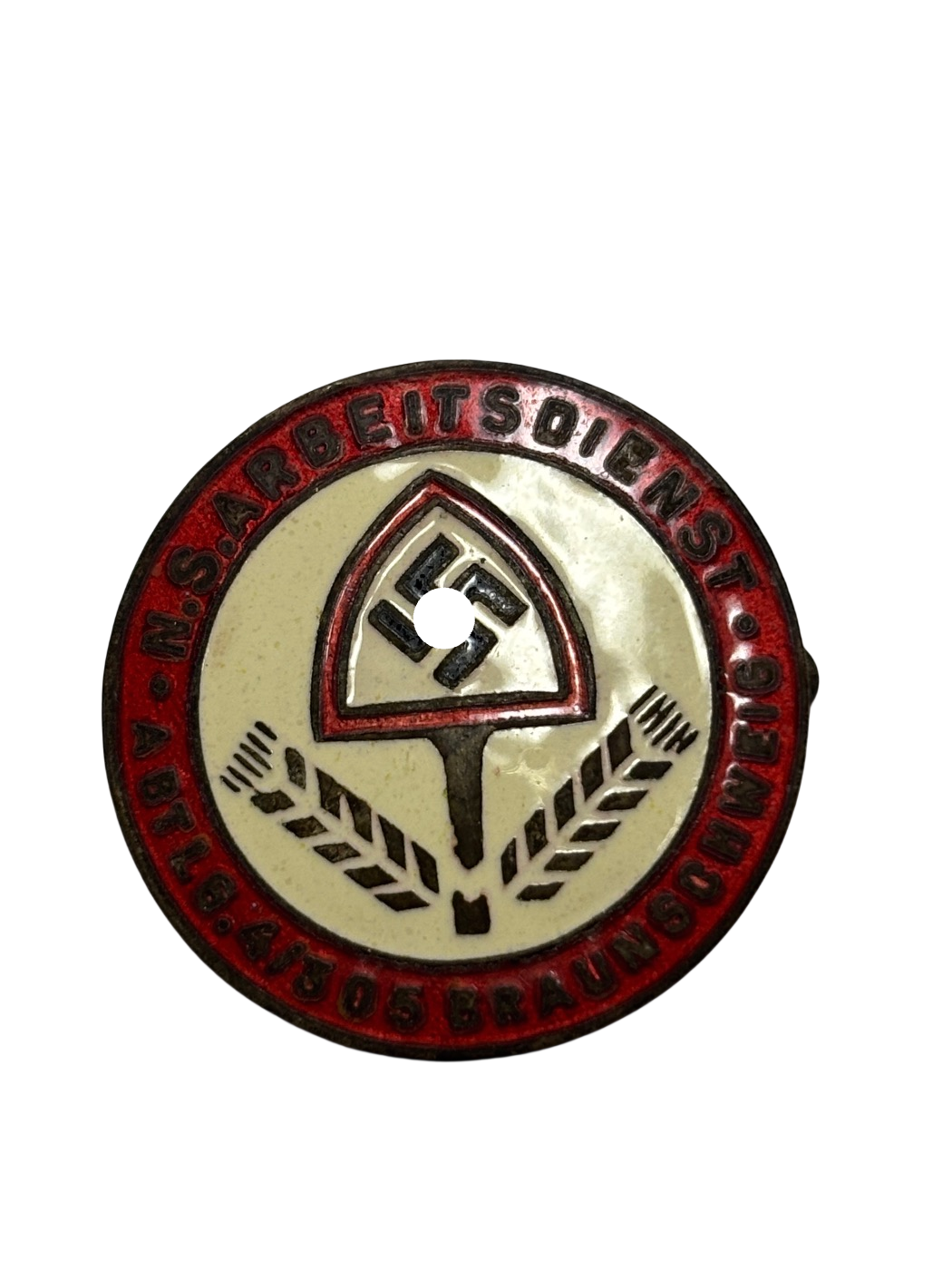 Zeldzaam RAD Stafinsigne Afdeling 4/305 Brunswijk - Reichsarbeitsdienst