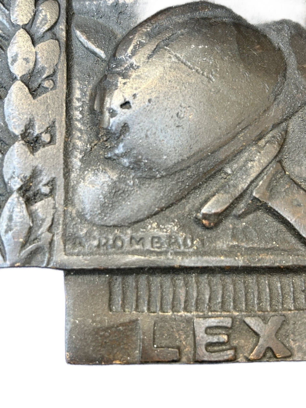 Bronzen plaquette van het Vuurkruis