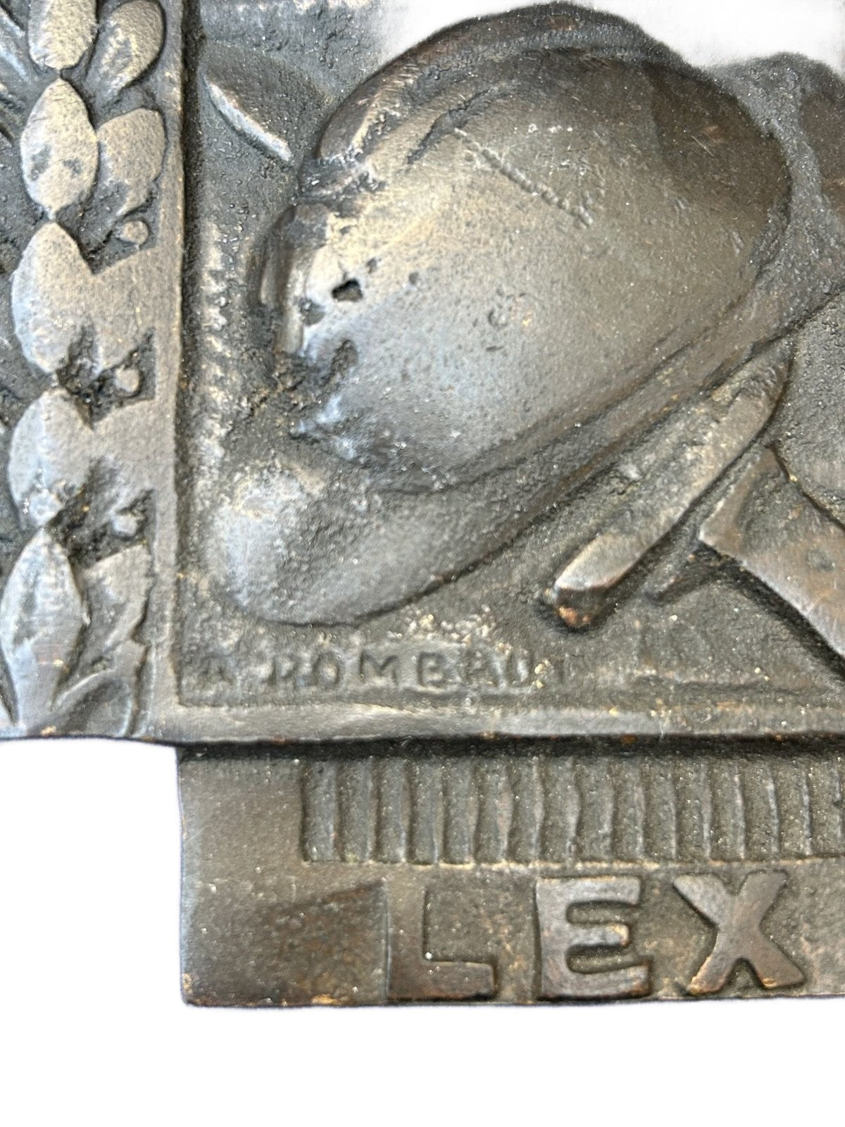 Bronzen plaquette van het Vuurkruis