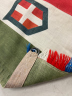 Uniek zeldzaam WO1 handgeschilderd herdenkingsvaandel linnen 2 x 2,15 M