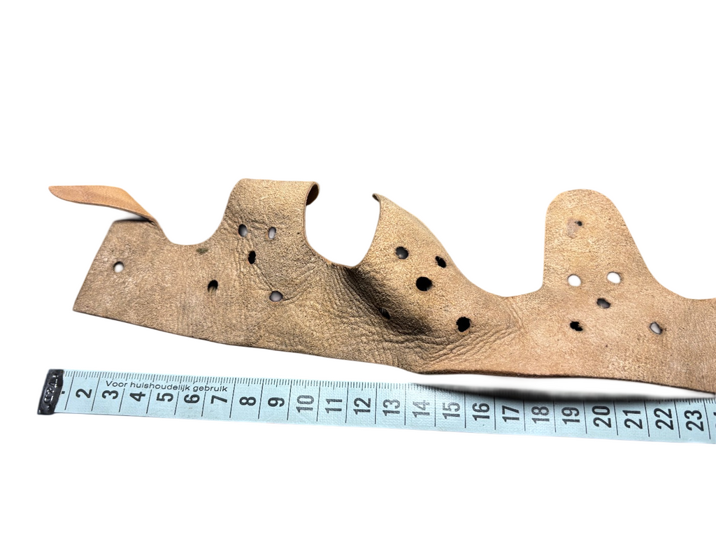 Old leather lining for steel helmet