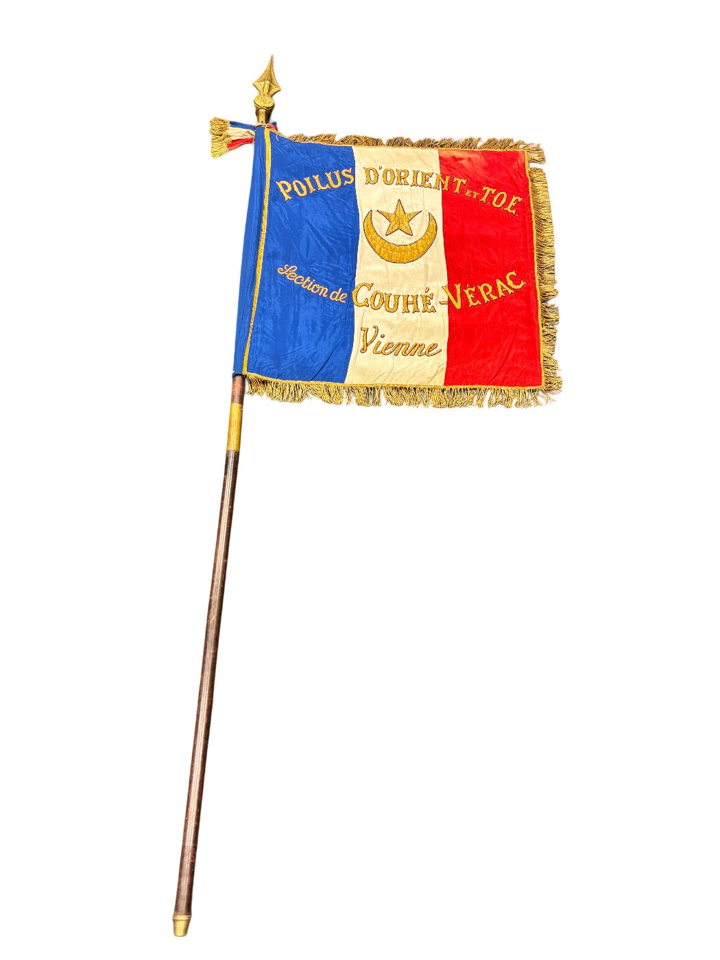 Zeldzame Frans zijden veteranenvaandel - Poilus d’Orient & T.O.E. - Couhé-Vérac, Vienne WW1