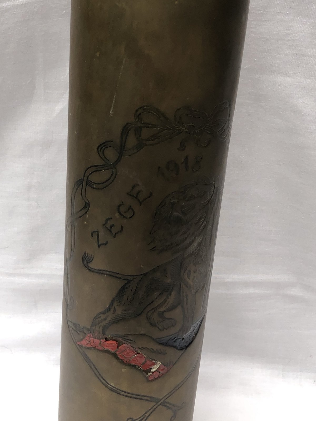 2x Koperen hulzen Slag om de Yser  1914-1918