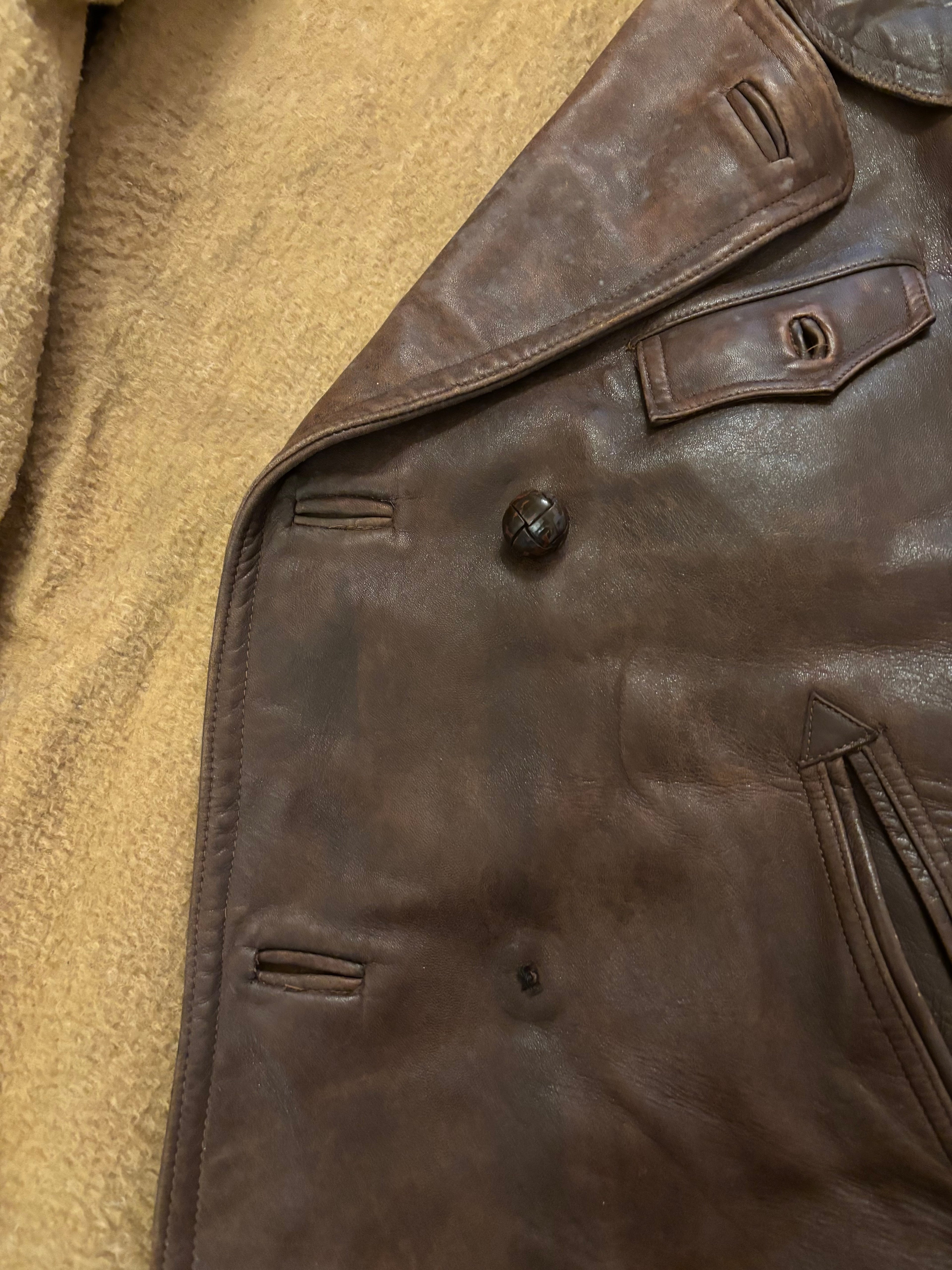 Franse Luchtmacht Pilotenjas 1939 WOII Leren Vliegerjas