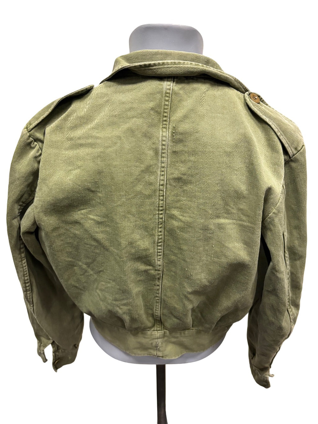 Brits legerwerkjack groen denim jaren 50