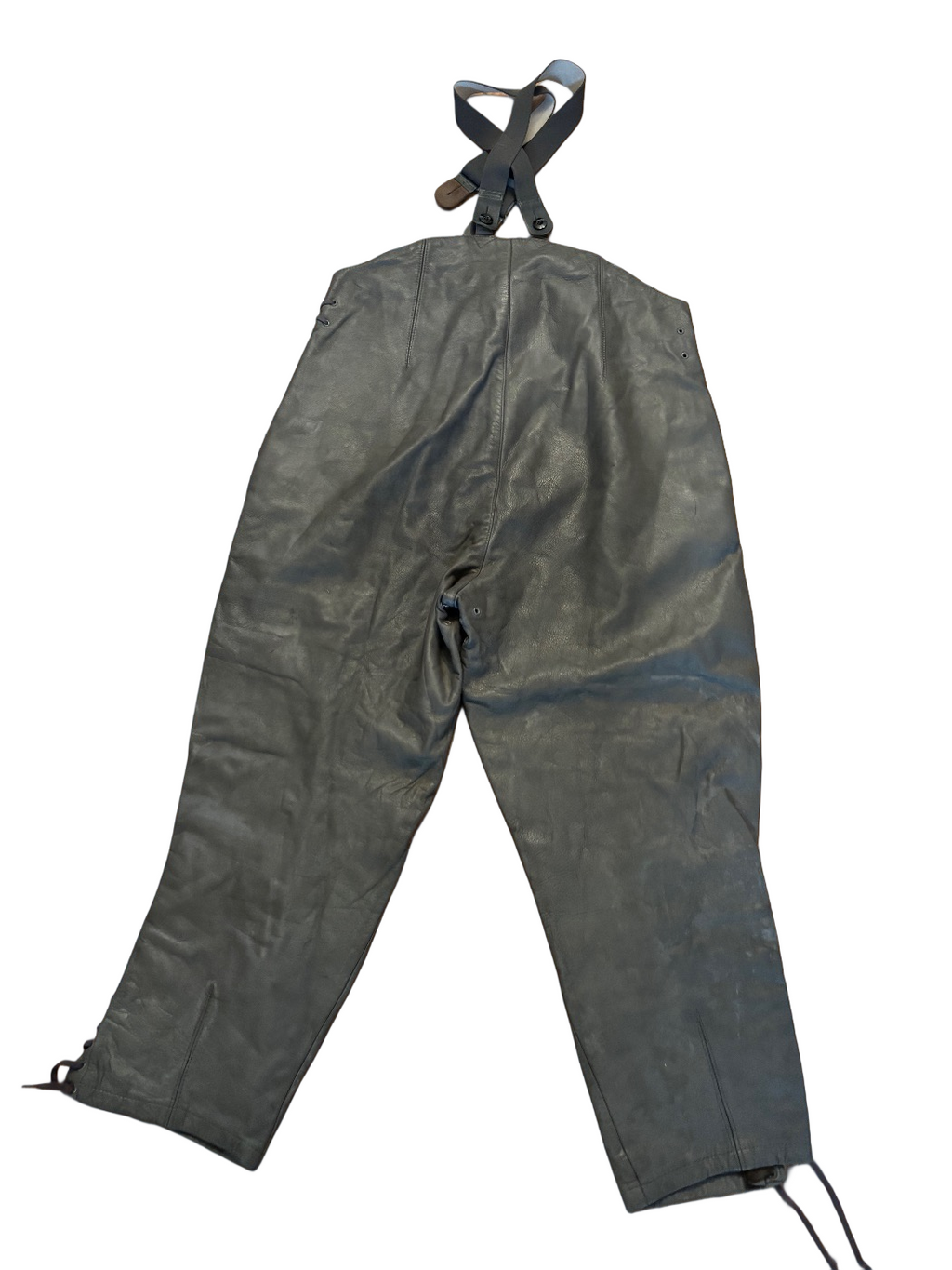 Bundeswehr Air Force leather motorcycle trousers / overpants size 54 (XL)