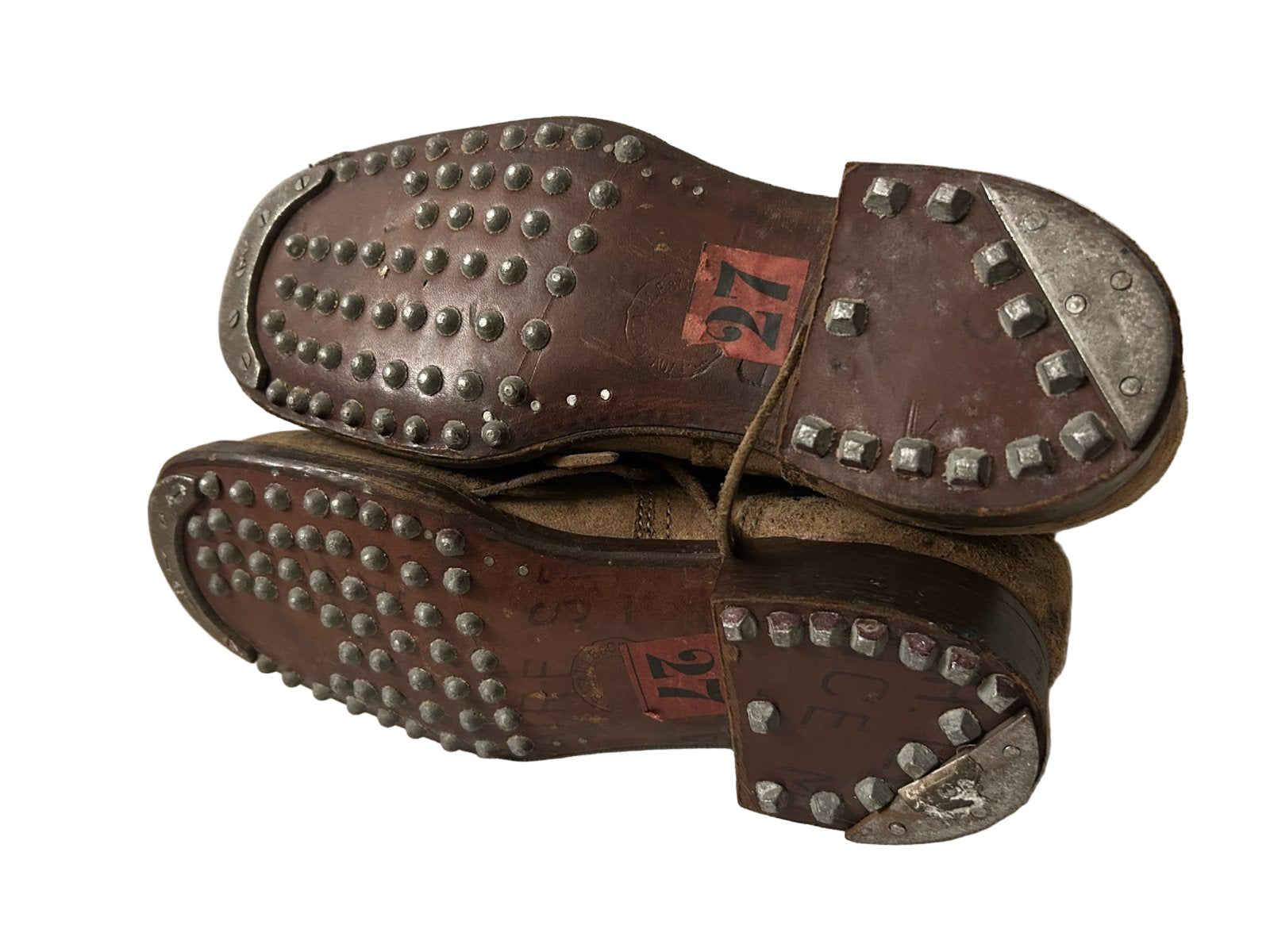 Franse lederen gevechts schoenen wo2