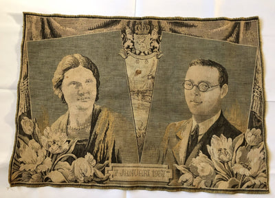 Doek Koningin Juliana en Prins  Bernhard  1937
