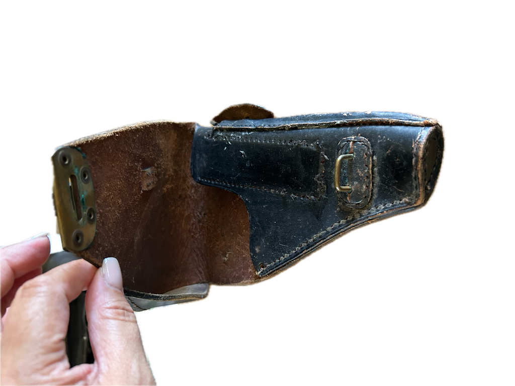 Zwart lederen pistoolholster voor de FN  10.22  jaren 30-40