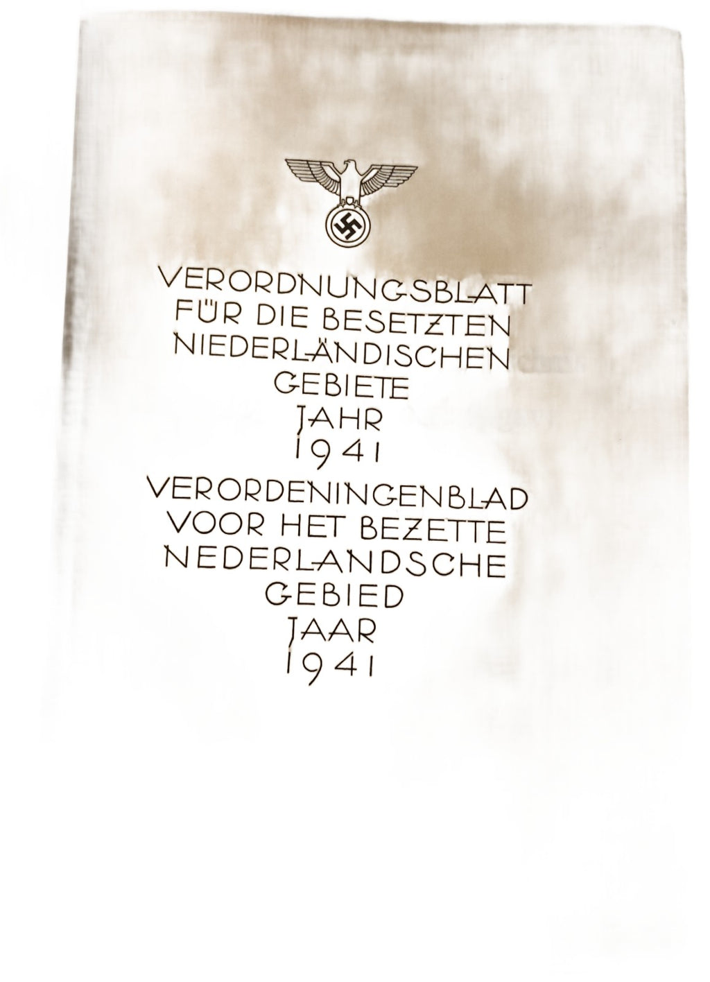 Boek: Verordnungsblad für die besetzen Niederländischen gebiete Jahr 1941
