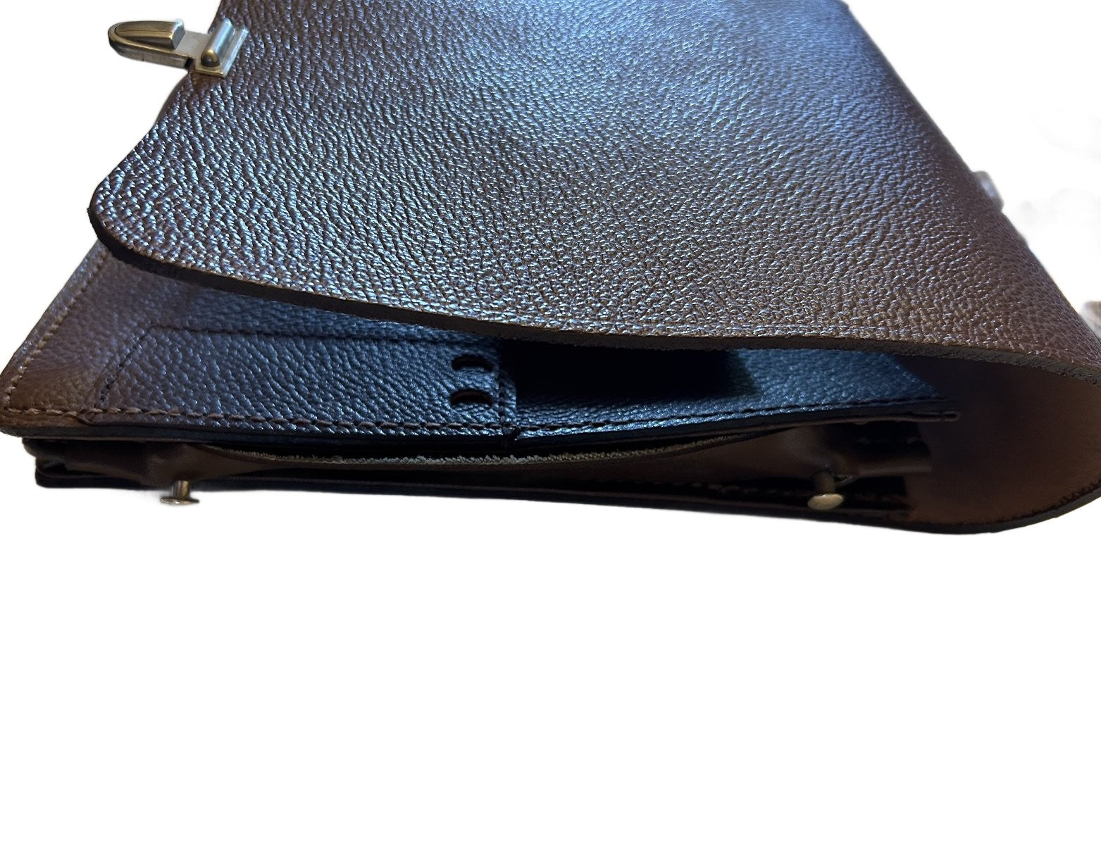 Bruin lederen kaartentas