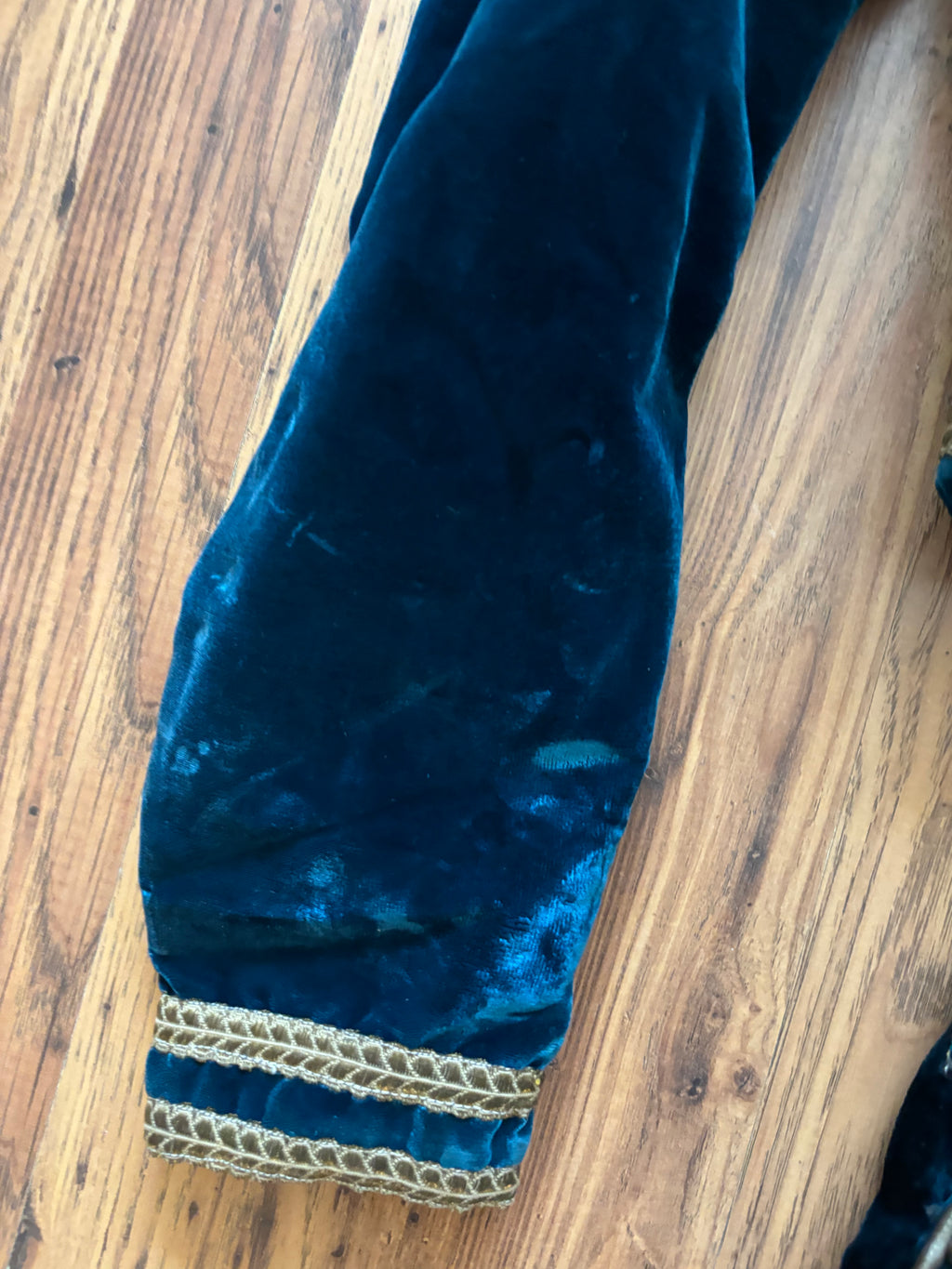 Antique French velvet theater costume, ca. 1940