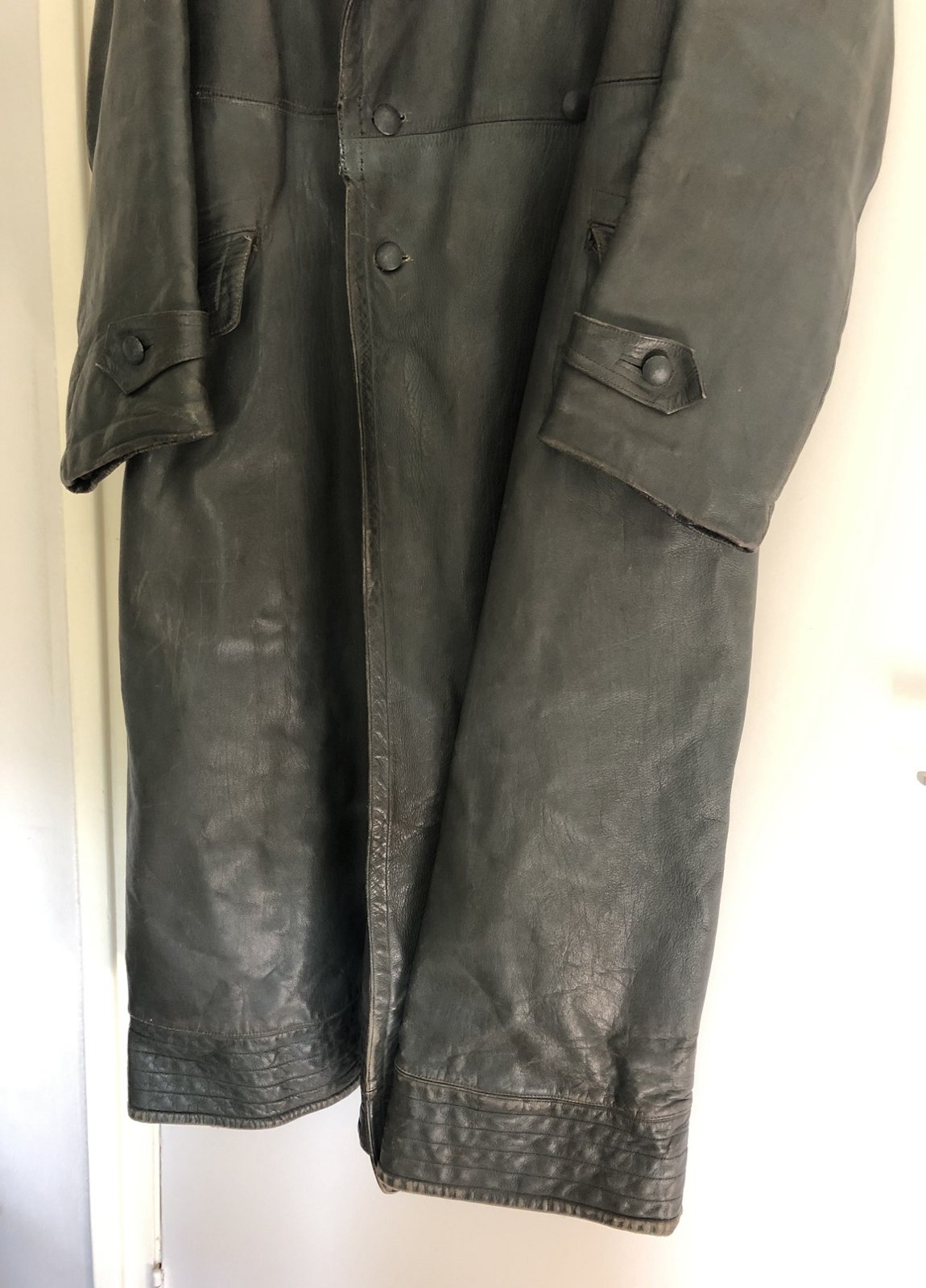 Lederen Officiers mantel