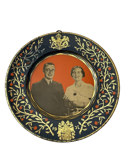 Herinnerings bordje huwelijk Prinses Juliana en Prins Bernard 1937