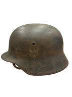 Duitse Wehrmacht M40 Stahlhelm - Heer enkeldecal - NS64 / DN74