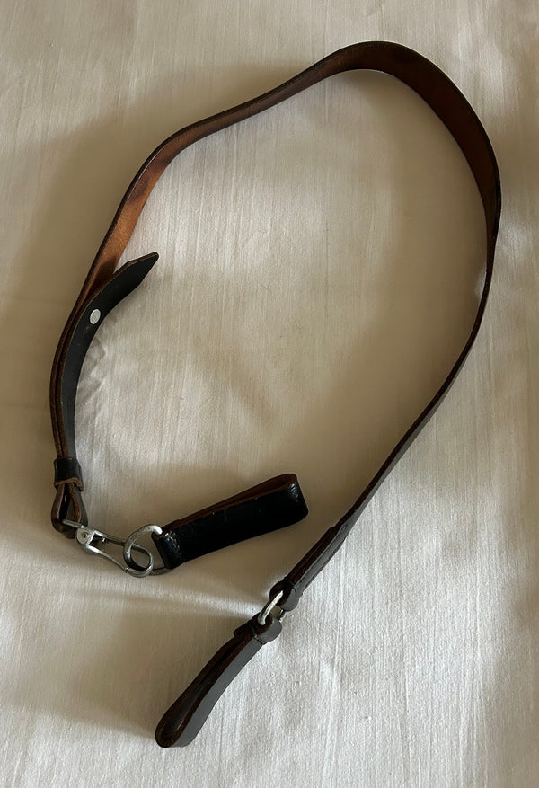 Ceinture croisée HJ en cuir noir de la Seconde Guerre mondiale hover image