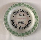 Emaille bord Die Saar blieb Deutsch 13-1-1935