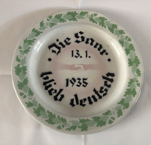 Emaille bord Die Saar blieb Deutsch 13-1-1935 hover image