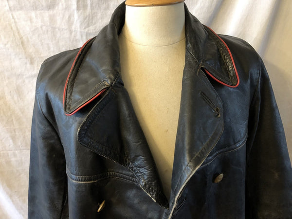 Veste de moto en cuir noir - années 50 hover image