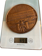Verdrag van München 1938 - Grote bronzen plaquette 12,5cm 498g