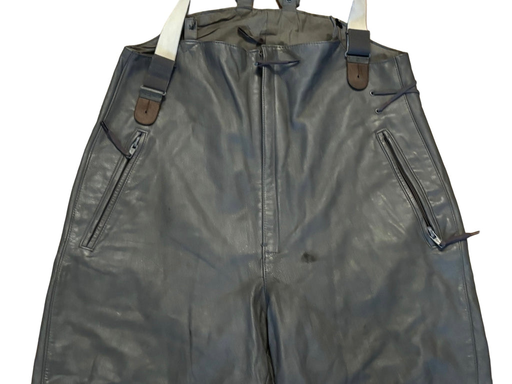 Bundeswehr Air Force leather motorcycle trousers / overpants size 54 (XL)