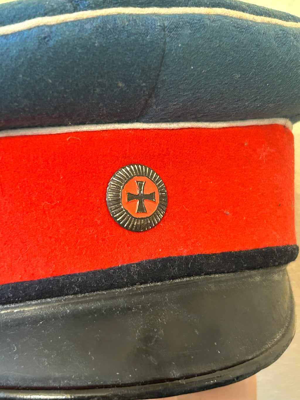 Duitse WW1 Pruisische Landwehr / Reserve Schirmmütze 1915