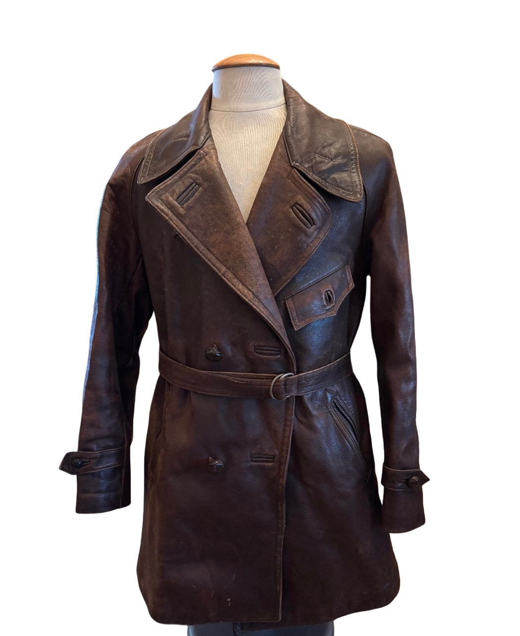 French Air Force Pilot Jacket 1939 WWII Leather Flight Jacket