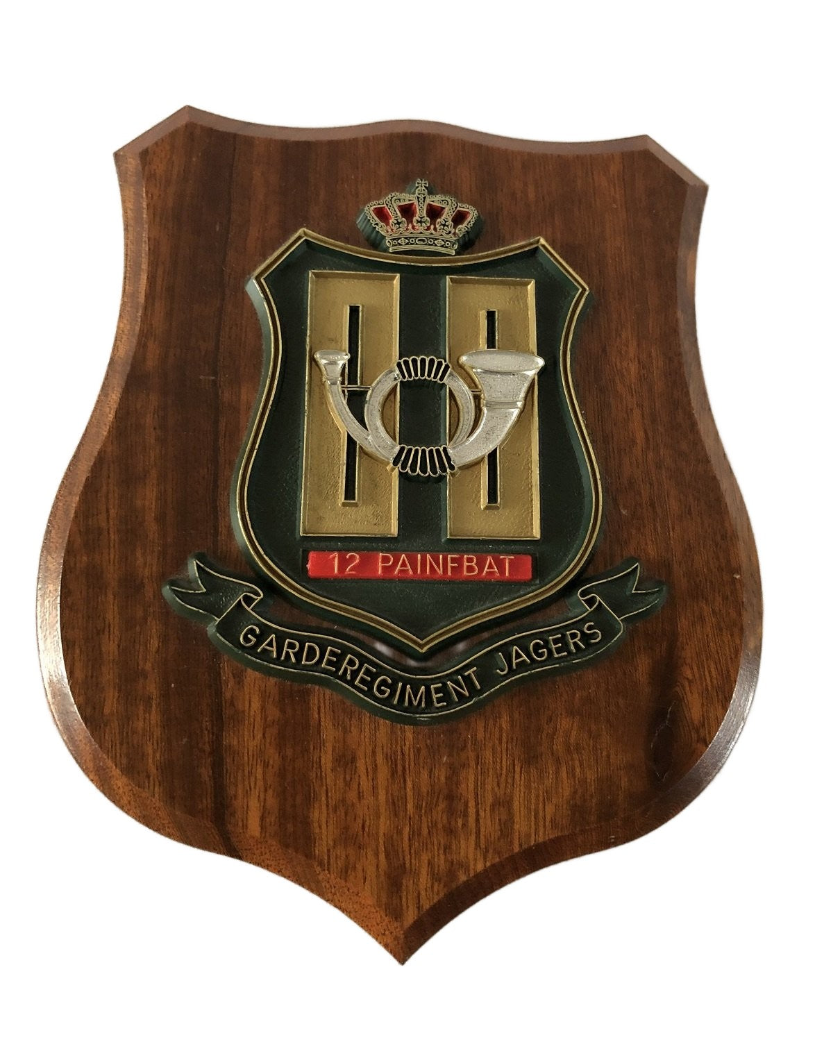 Houten  wandschildje Garderegiment Jagers
