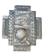 Bronzen plaquette van het Vuurkruis