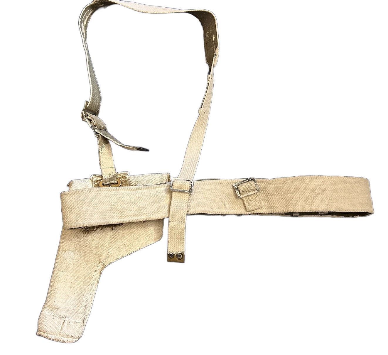 Engelse Webbing koppel met holster