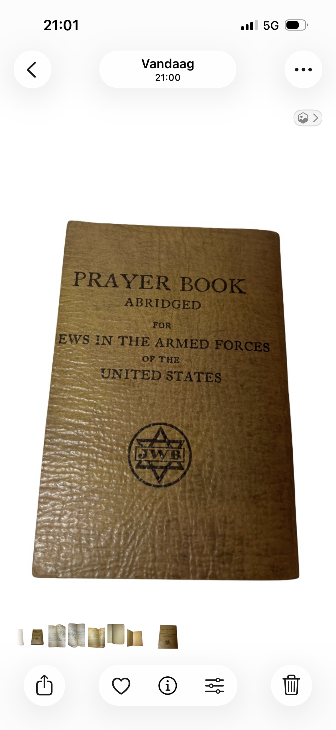 WW2 US Army Jewish Prayer Book
