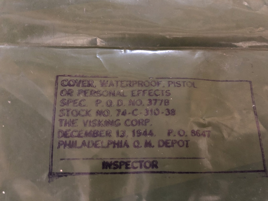 Cover waterproof pistol or personal effects 1944