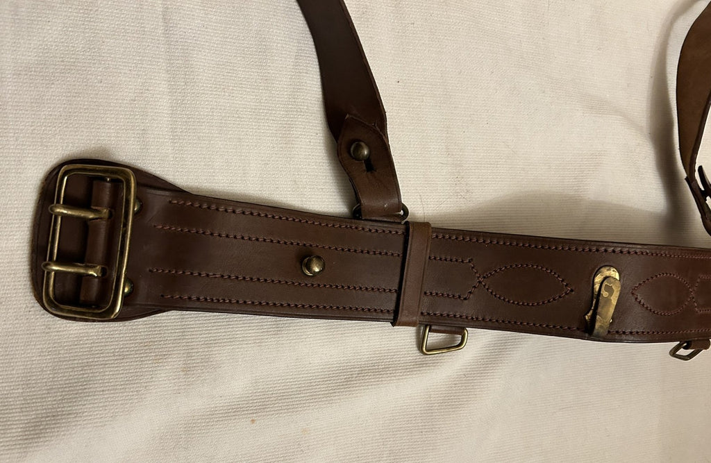 Bruin lederen Sam Brown koppel