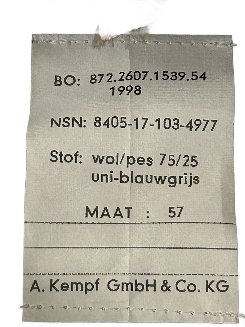 KLU pet onder Officier maat 57