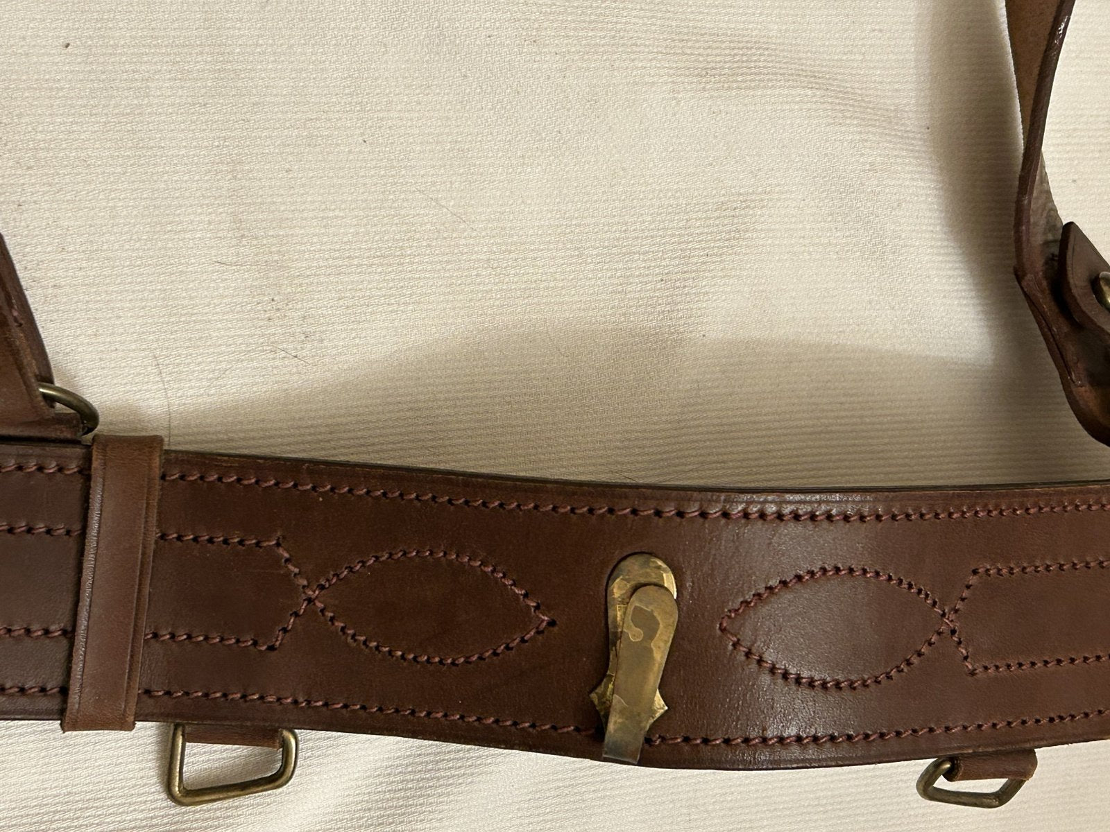 Bruin lederen Sam Brown koppel