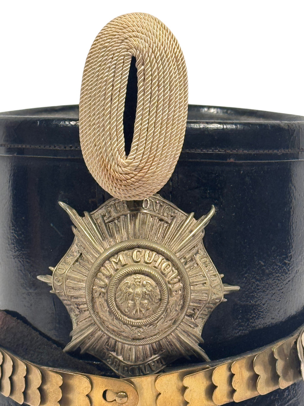 Preußischer Mannschafts-Tschako für das Garde-Jäger- oder Garde-Schützen-Bataillon, Modell ca. 1910–1914