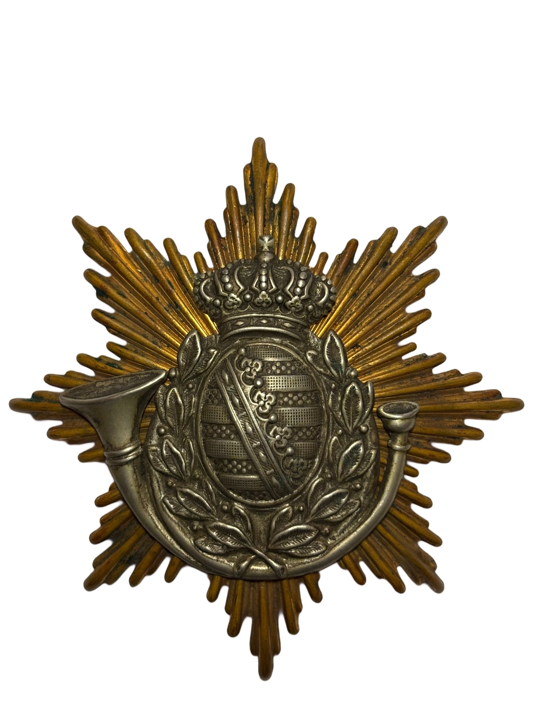 Sachsen Jäger Tschako-plaat manschappenuitvoering