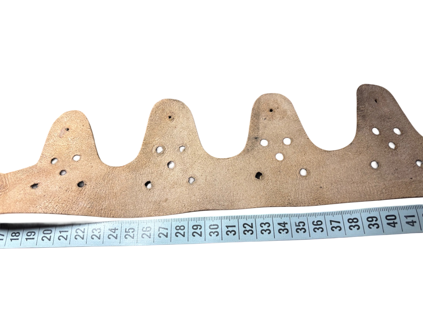 Oude leren voering voor stalen helm