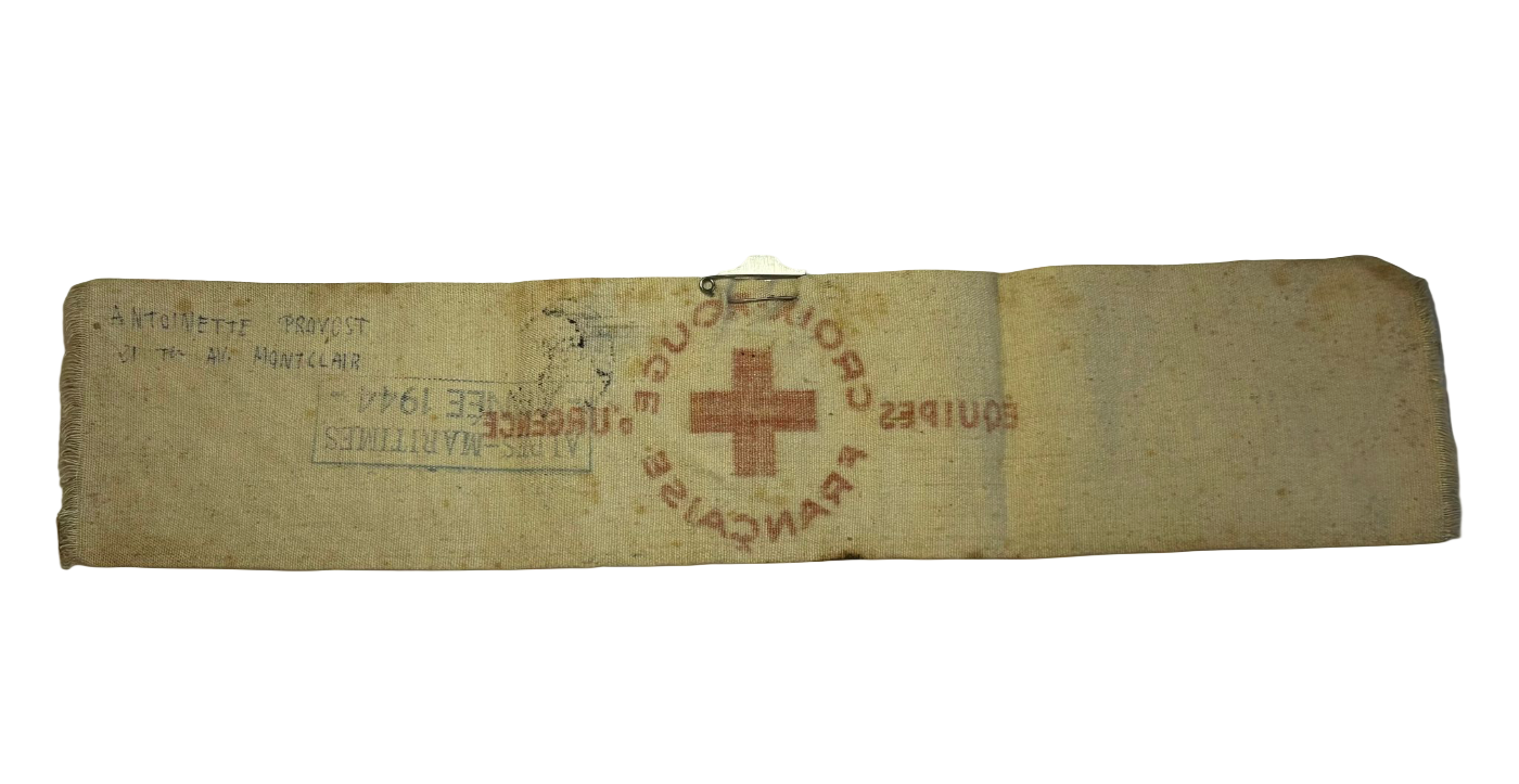 French Red Cross armband WWII dated