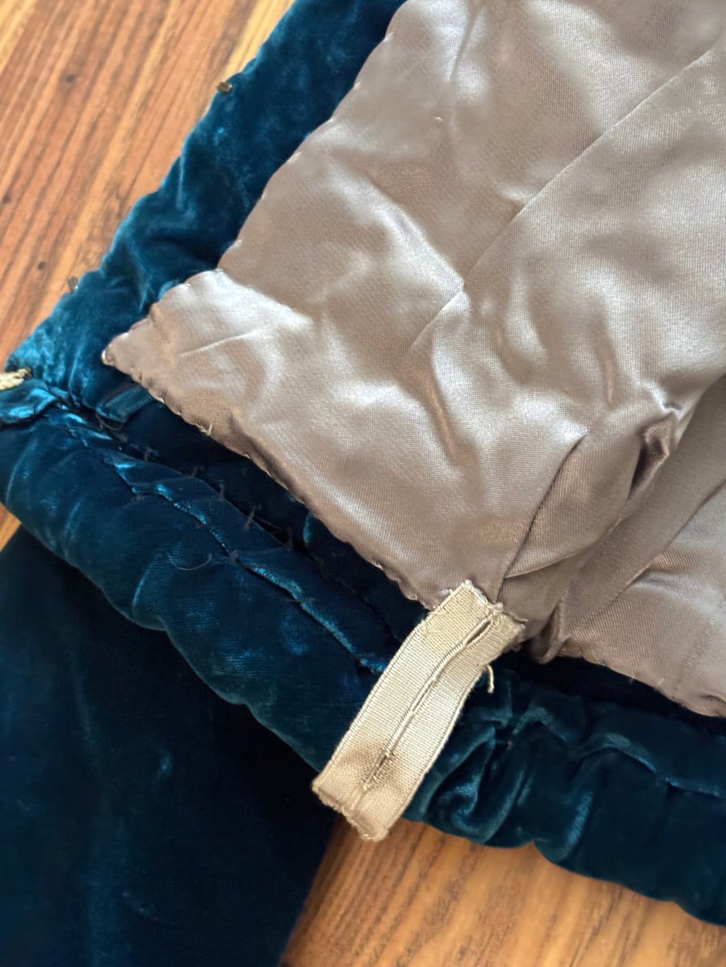 Antique French velvet theater costume, ca. 1940